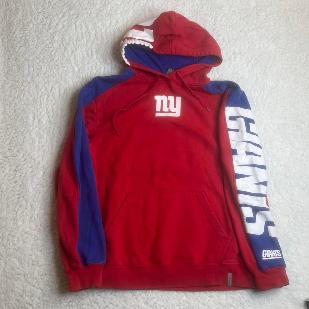 Y2K‎ New York giants sleeve hit men's red hoodie nfl